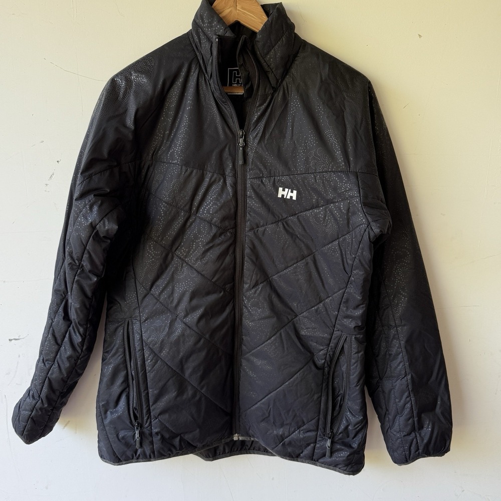 Helly Hansen Black Puffer Jacket With Swirl Detail Size XL - Picture 4 of 9